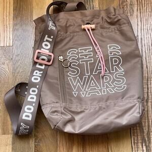 Star Wars Yoda Quote Crossbody Backpack Taupe Casual Geekcore Bag